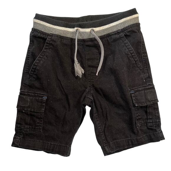 Wonder Nation Boys Cargo Shorts Pull On Drawstring Black Medium 8 - Picture 1 of 9
